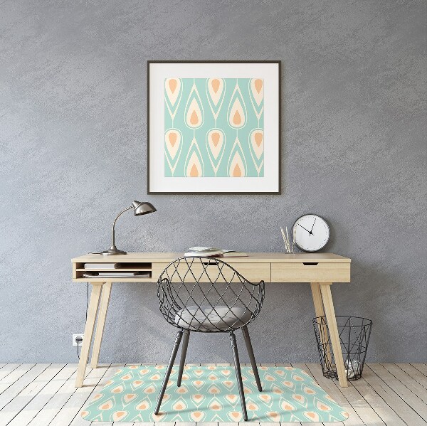 Ochranná podložka pod stoličku retro pattern
