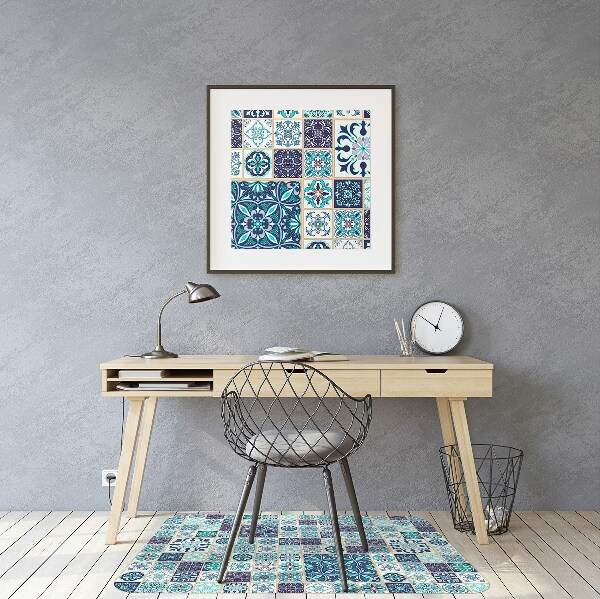 Ochranná podložka pod stoličku krásna patchwork