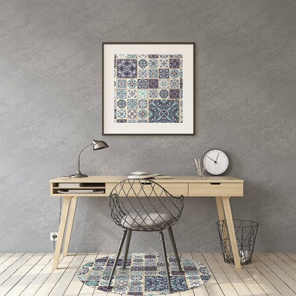 Ochranná podložka pod stoličku krásna patchwork