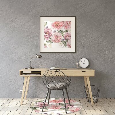 Podložka pod kancelársku stoličku umenie kvety