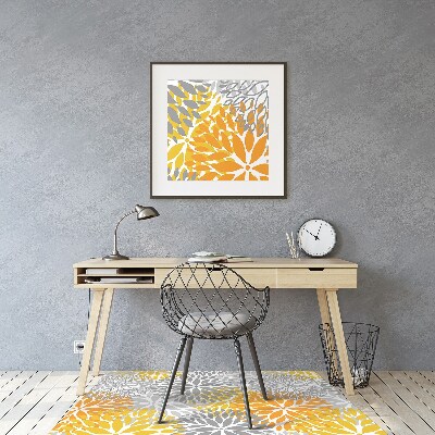 Podložka pod kancelársku stoličku chryzantémy