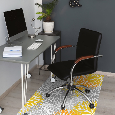 Podložka pod kancelársku stoličku chryzantémy
