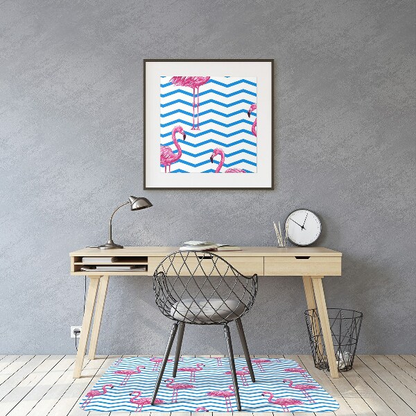 Podložka pod kolieskovú stoličku Flamingos