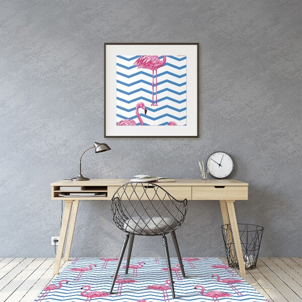 Podložka pod kolieskovú stoličku Flamingos