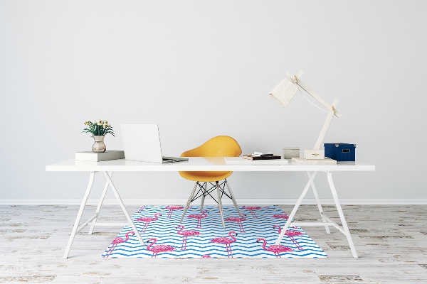Podložka pod kolieskovú stoličku Flamingos