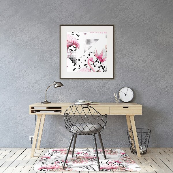 Podložka pod kolieskovú stoličku Flamingos