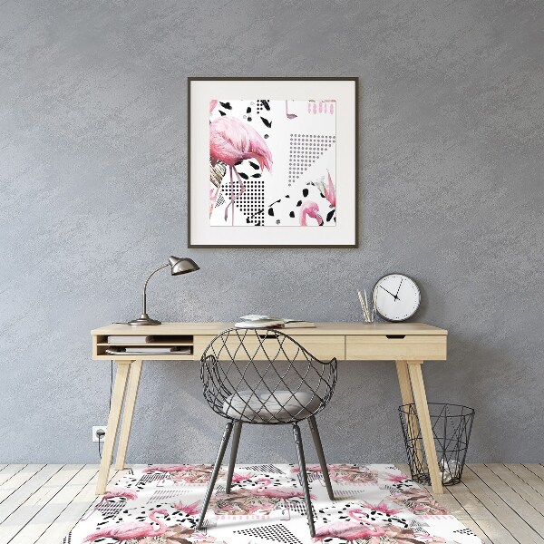 Podložka pod kolieskovú stoličku Flamingos