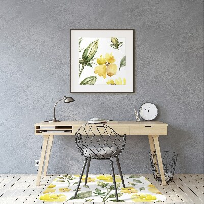 Podložka pod stoličku žlté kvety