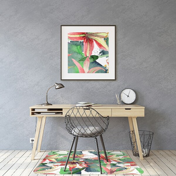 Podložka pod kolieskovú stoličku Hippeastrum kvet
