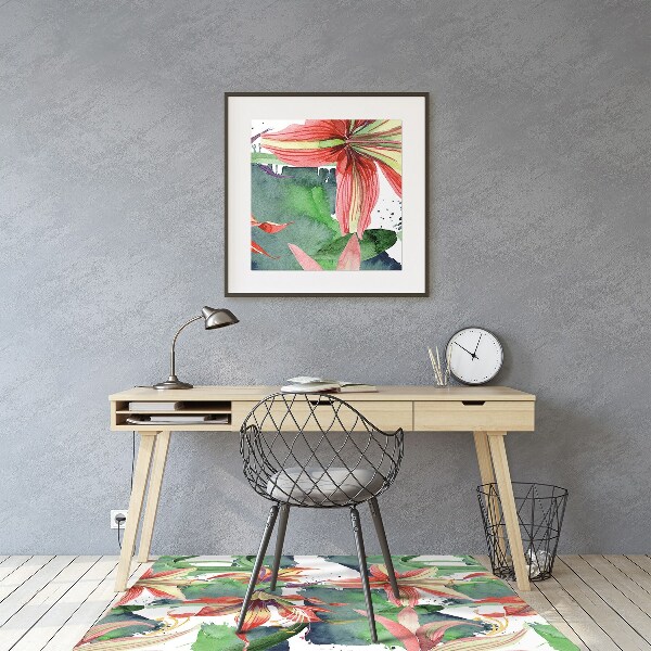 Podložka pod kolieskovú stoličku Hippeastrum kvet