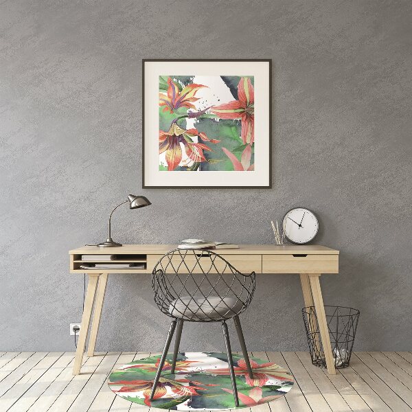 Podložka pod kolieskovú stoličku Hippeastrum kvet