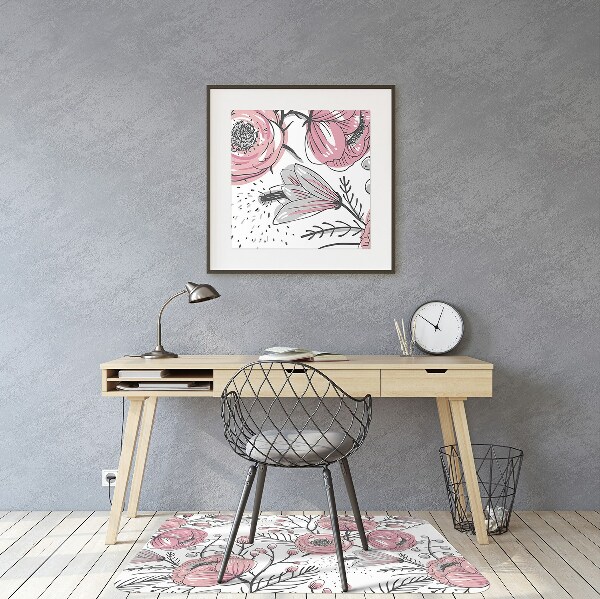 Ochranná podložka pod stoličku Pastel Roses Art