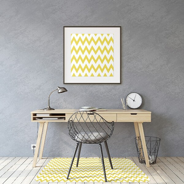 Podložka pod kancelársku stoličku žltá kľučkovanie