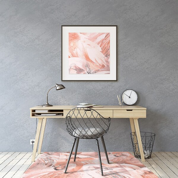 Podložka pod kolieskovú stoličku Flamingos