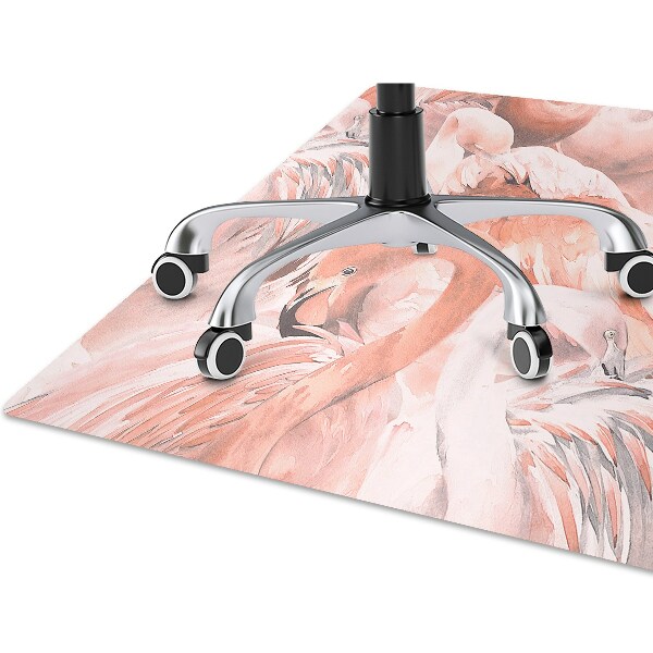Podložka pod kolieskovú stoličku Flamingos
