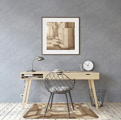 Podložka pod kancelársku stoličku abstraktné drevo