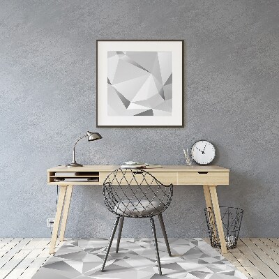 Ochranná podložka pod stoličku abstrakcie sivé