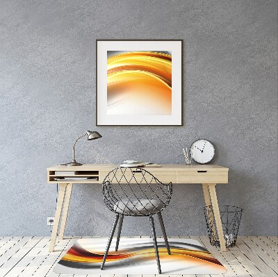 Podložka pod stoličku abstrakcie oranžová