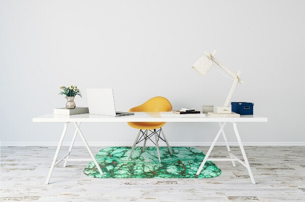 Podložka pod kancelársku stoličku Marble tyrkysová