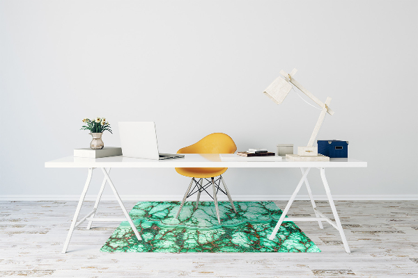 Podložka pod kancelársku stoličku Marble tyrkysová