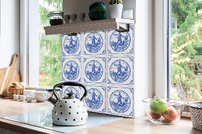 Vinylové panely Veterný mlyn v štýle azulejos