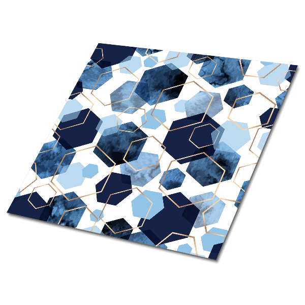 Samolepiace PVC dlaždice obklady Geometrická modrá abstrakcia