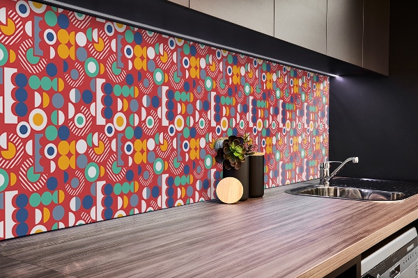 Samolepiaci obkladový panel Geometrický vintage vzor