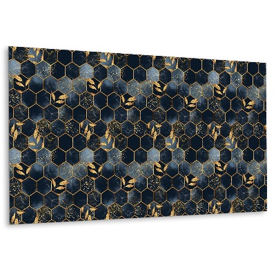 Stenový panel Listy a šesťuholníky