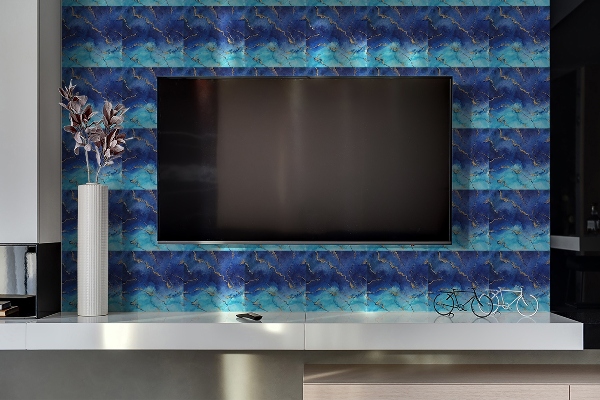 Nástenný panel PVC Modrý mramor