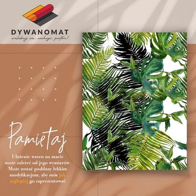 Vinylová rohož pre domácnosť palmové listy